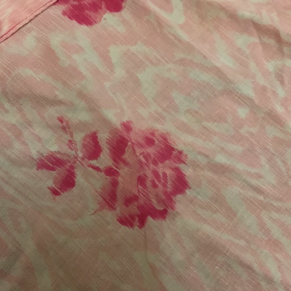 Vintage Handmade Pink Roses Half Apron Floral Retro Pockets - Picture 4 of 4